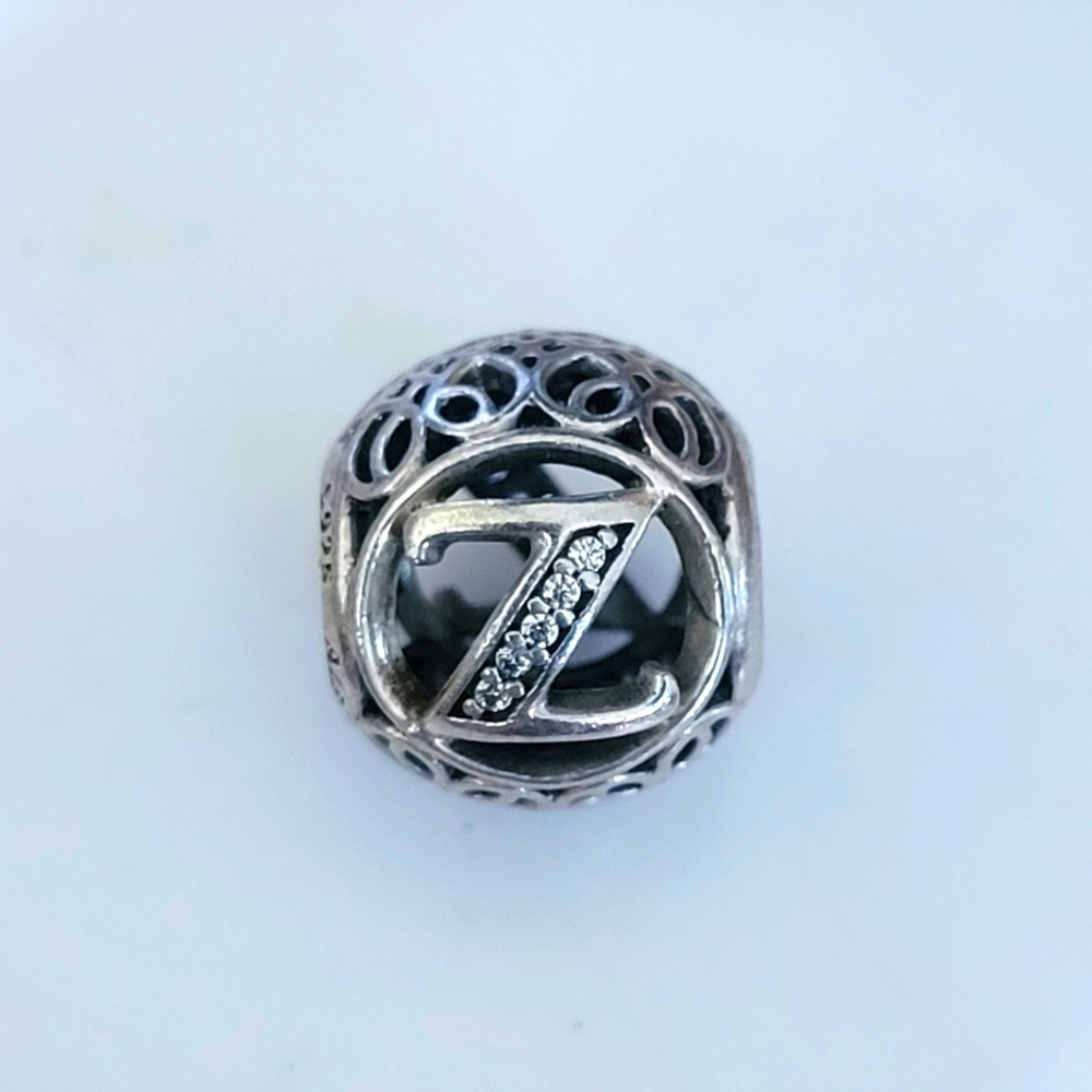 Pandora Elegant Scroll Style Z Initial Charm